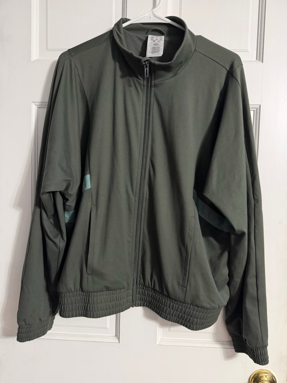 adidas Olive Green Full-Zip Track Jacket